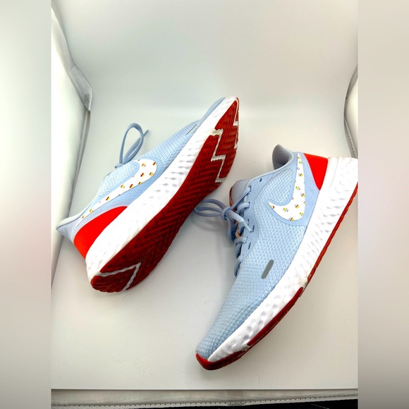 Nike Revolution Blue and Red Women's  Athletic Shoes with Modern Design - Picture 7 of 12
